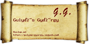Gulyás György névjegykártya
