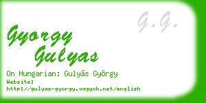 gyorgy gulyas business card