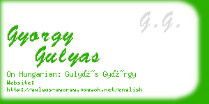 gyorgy gulyas business card